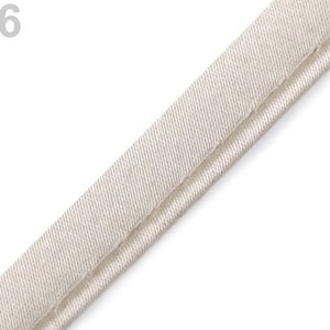 Sale Paspelband 10 mm Satin Stoßband Einfassband Meterware 166_creme dunkel