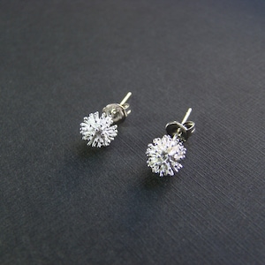Dandelion stud earrings 925 silver