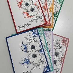 Conjunto de cartões de agradecimento Poppy