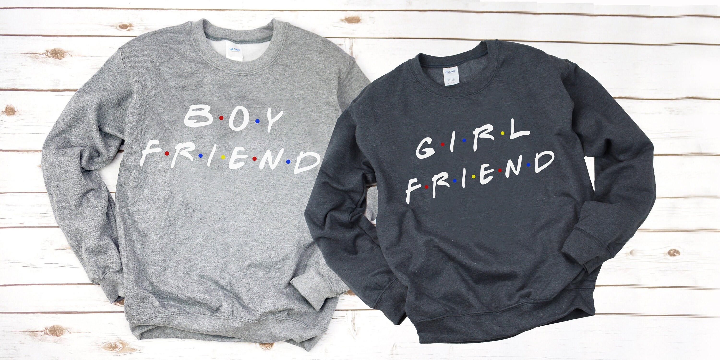 Girlfriend and Boyfriend sweaters Matching Couple | Etsy