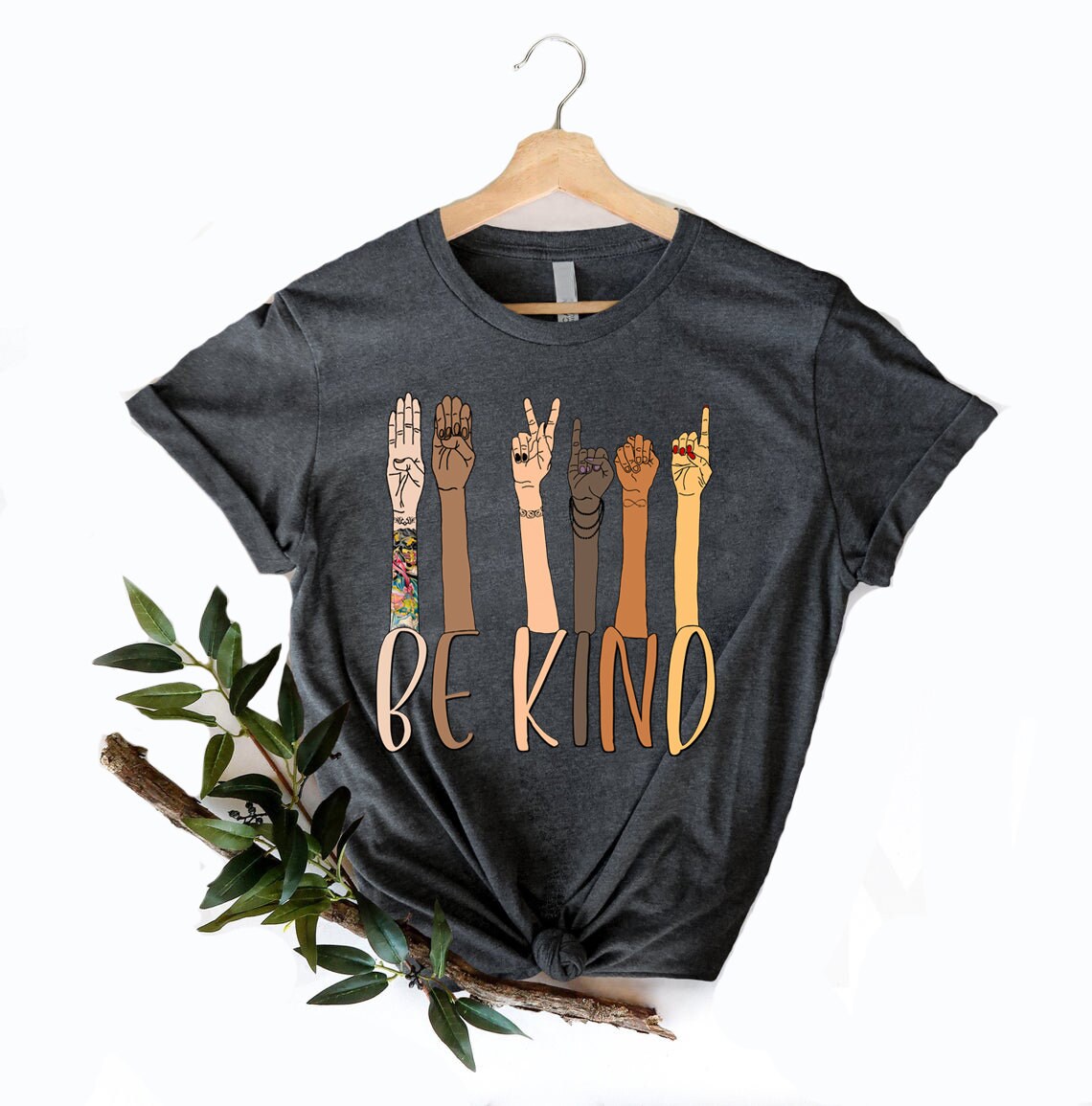 Be Kind Shirt ASL Shirt Be Kind Sign Language tee Diversity | Etsy