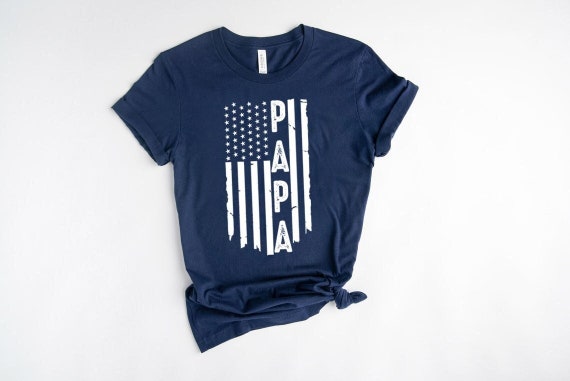 Papa T-shirt American Flag US Papa 