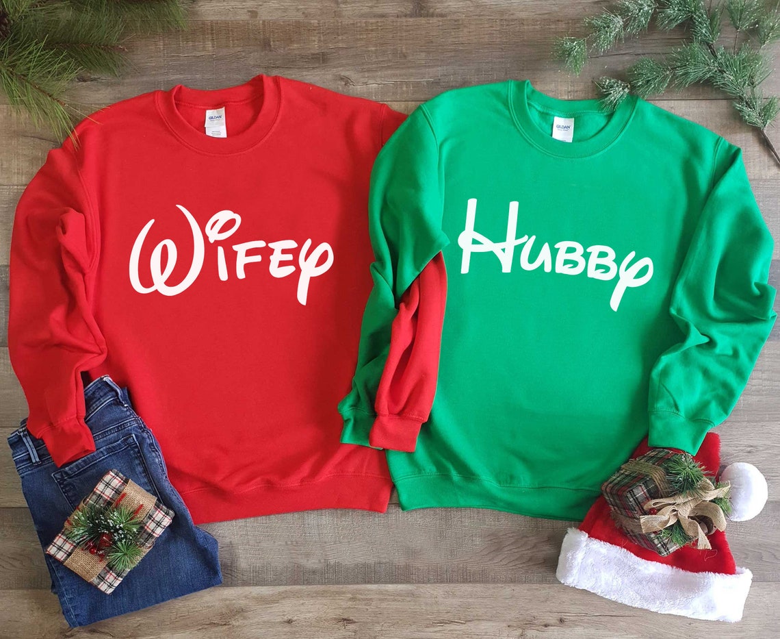 Wifey sweater Hubby sweater Christmas sweaters Couple Etsy