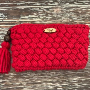 Red Cosmetic pouch, zippered pouch, coin purse, credit card pouch, makeup bag, small pouch, Cosmetic  pouch