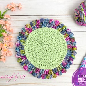 Bobble No Wobble Potholder PDF Pattern, Crochet Pattern, Crochet Potholder, Crochet Potholder Pattern