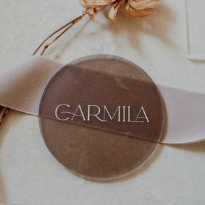 Namenskärtchen  / Gastgeschenk aus Acryl