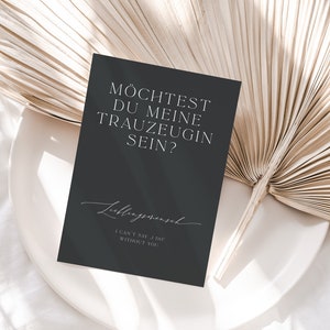Trauzeugin Karte - Fragekarte