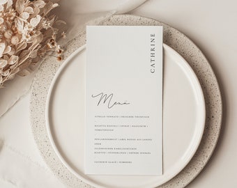 Menu card
