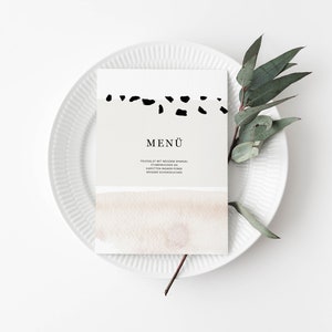 Menükarte Hochzeit / Feste