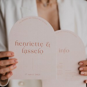 Hochzeitseinladung halbrund