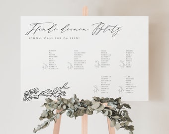 Seating plan wedding