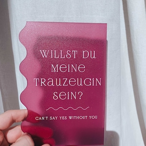 Trauzeugin Karte - Fragekarte