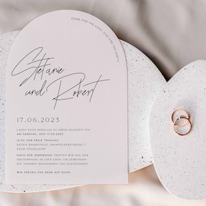 Hochzeitseinladung halbrund