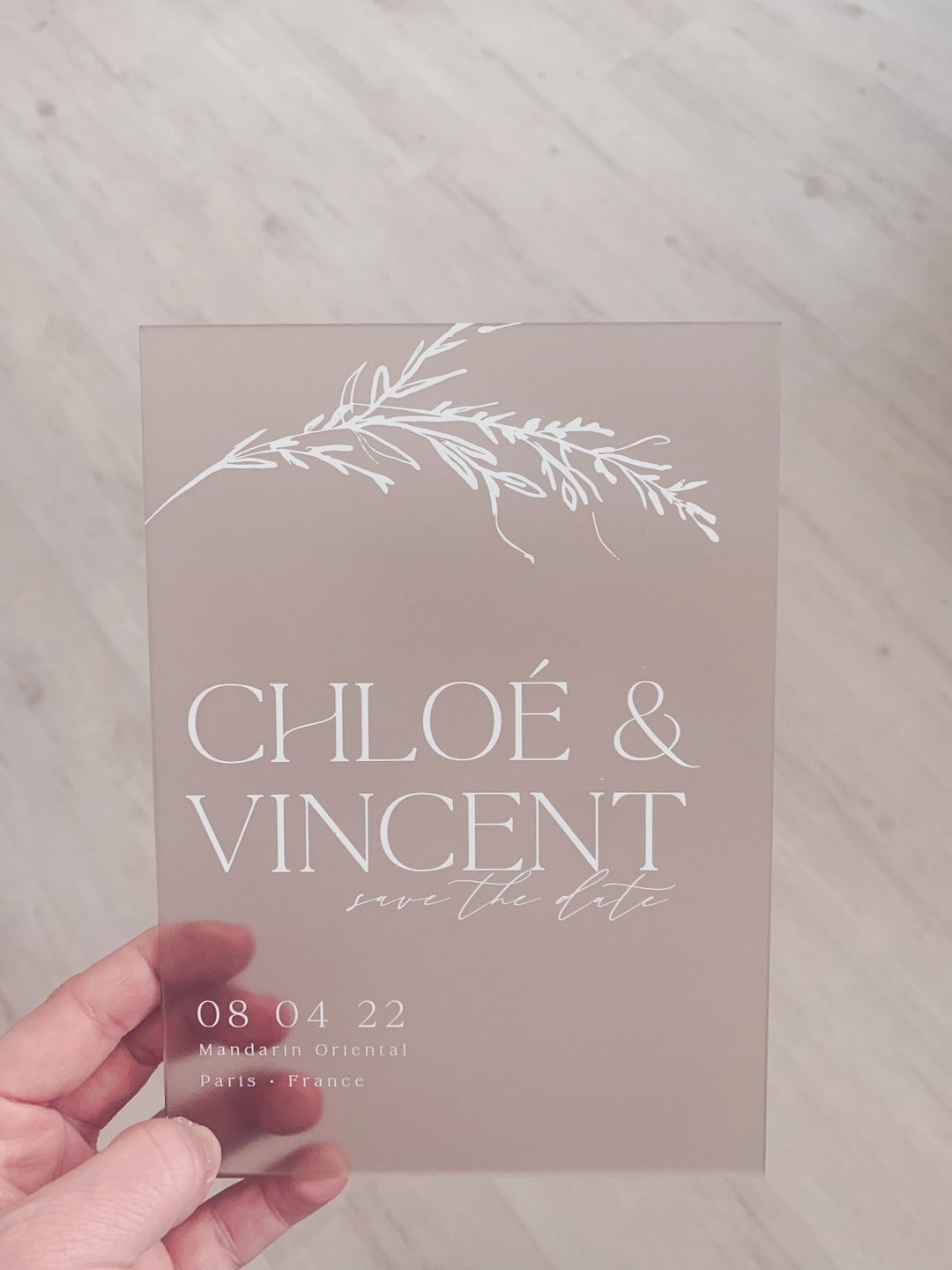 Invitation Beight Pattern Acrylic Glass (matt Beige) Invitation / Wedding Invitation - Etsy