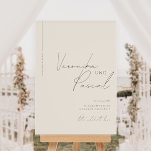 Willkommensschild Hochzeit