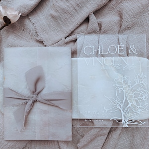 Acrylglas (transparent)  Einladung / Hochzeitseinladung