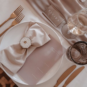 Menükarte Transparentpapier Hochzeit