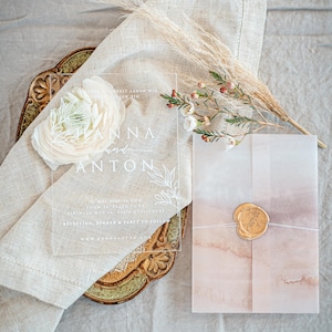 Acrylic glass invitation / wedding invitation
