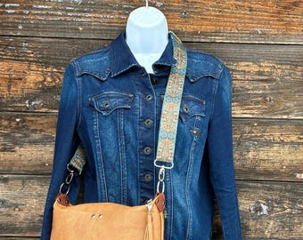 Tan Leather Handbag / Crossbody Bag