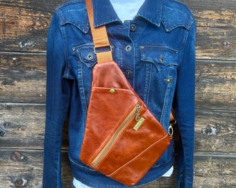Leather Slingbag / Crossbody Bag
