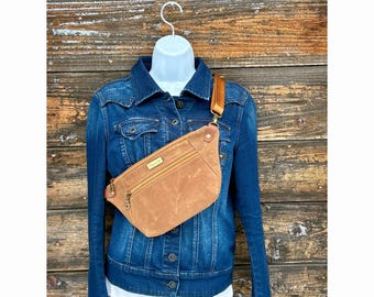Waxed Canvas Crossbody / Waist Bag