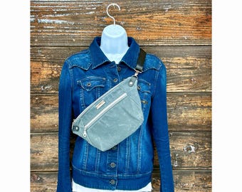Waxed Canvas Crossbody / Waist Bag