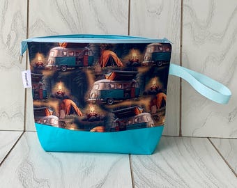 Small Zippered Project Bag / Sock Sack