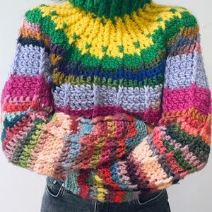 colourful chunky pullover crochet pattern image 8