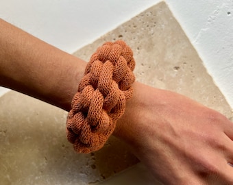 Orange chunky rope bracelet