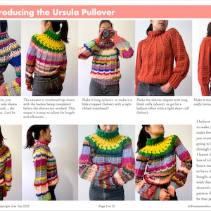 colourful chunky pullover crochet pattern image 3