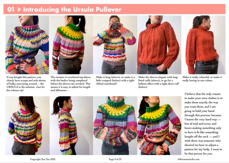 colourful chunky pullover crochet pattern image 3