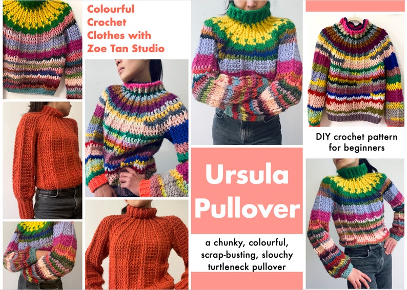colourful chunky pullover crochet pattern image 2