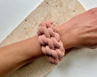 Pink chunky rope bracelet