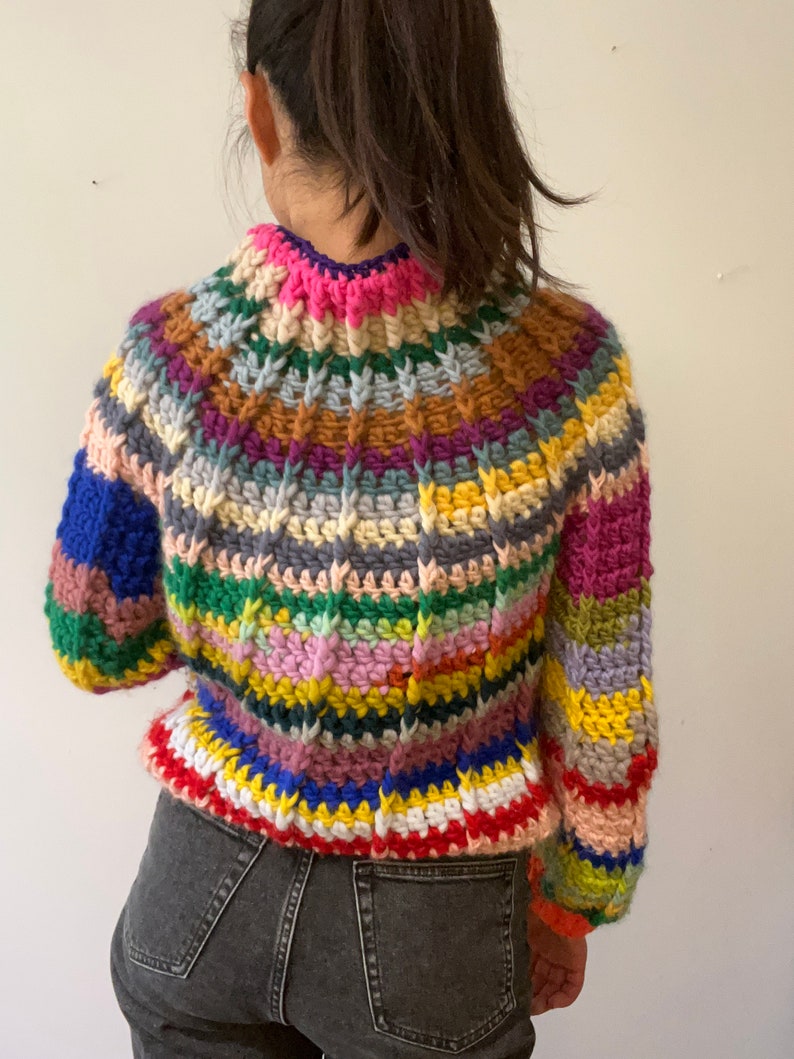 colourful chunky pullover crochet pattern image 10