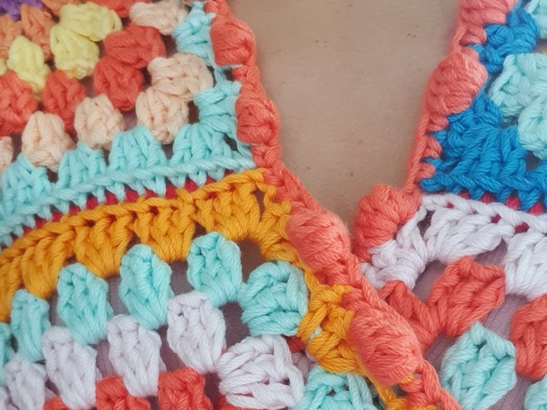 Granny Square Wrap Top Crochet Pattern - Etsy