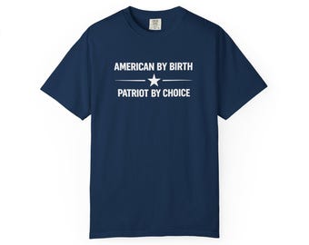 Camiseta "Americano de nacimiento, patriota por elección" / Camiseta "Orgullo patriótico de EE. UU."