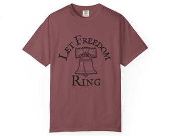 Camiseta "Que suene la libertad" de la Campana de la Libertad / Diseño patriótico de independencia