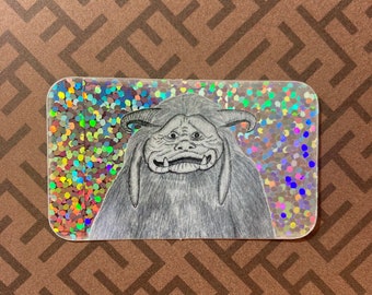 Holographic Glitter Ludo Labyrinth Sticker 3cm x 5cm MULTIPACK OF 5