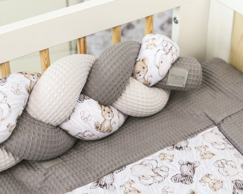 Braided Crib Bumper Wick Pillow Knot Cushion Decorative Etsy