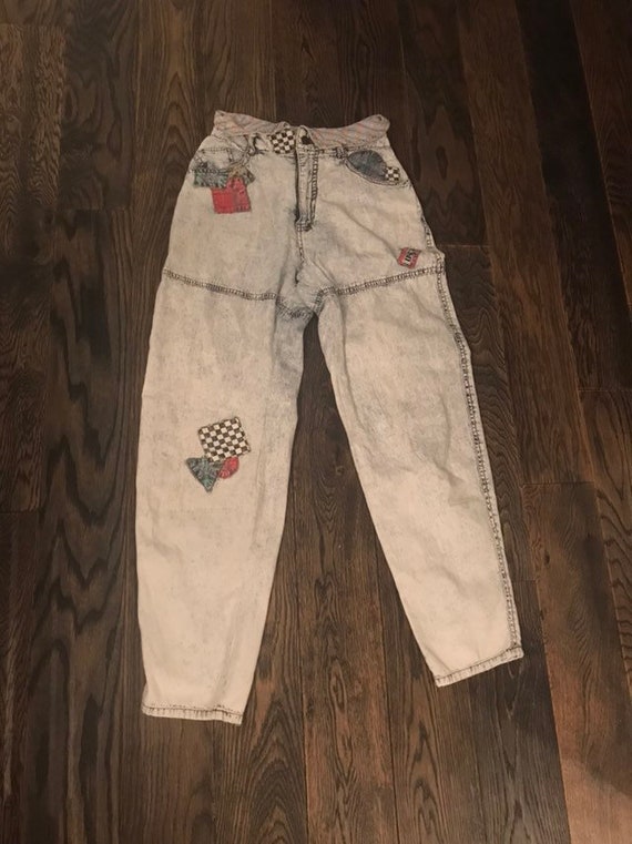 Used Highwaisted Patch Jeans