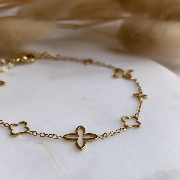 louis bracelet | gold | Armband | 925 | glänzend | Freundschaftsarmband | Karabinerverschluss | Geschenkidee | beste Freudin