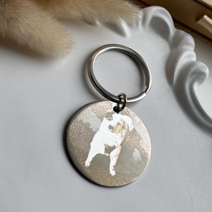 Personalized keychain with photo engraving | Dog cat photo | Pet portrait | with personalized engraving | Gift idea