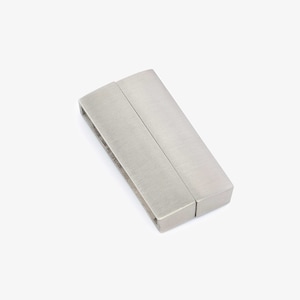 Magnetic Bracelet Clasp For Leather - Stainless Steel - Leather Bracelet Clasps And Closures - Silver Brushed - High Top Quality - 35 mm