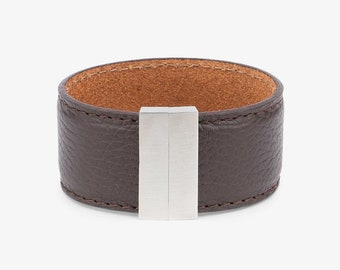 Bracelet for Men - Brown Leather Bracelet - Mens Cuff Bracelet - Mens Leather Bracelet - Leather Cuff Bracelet - Brown Bracelet Mens