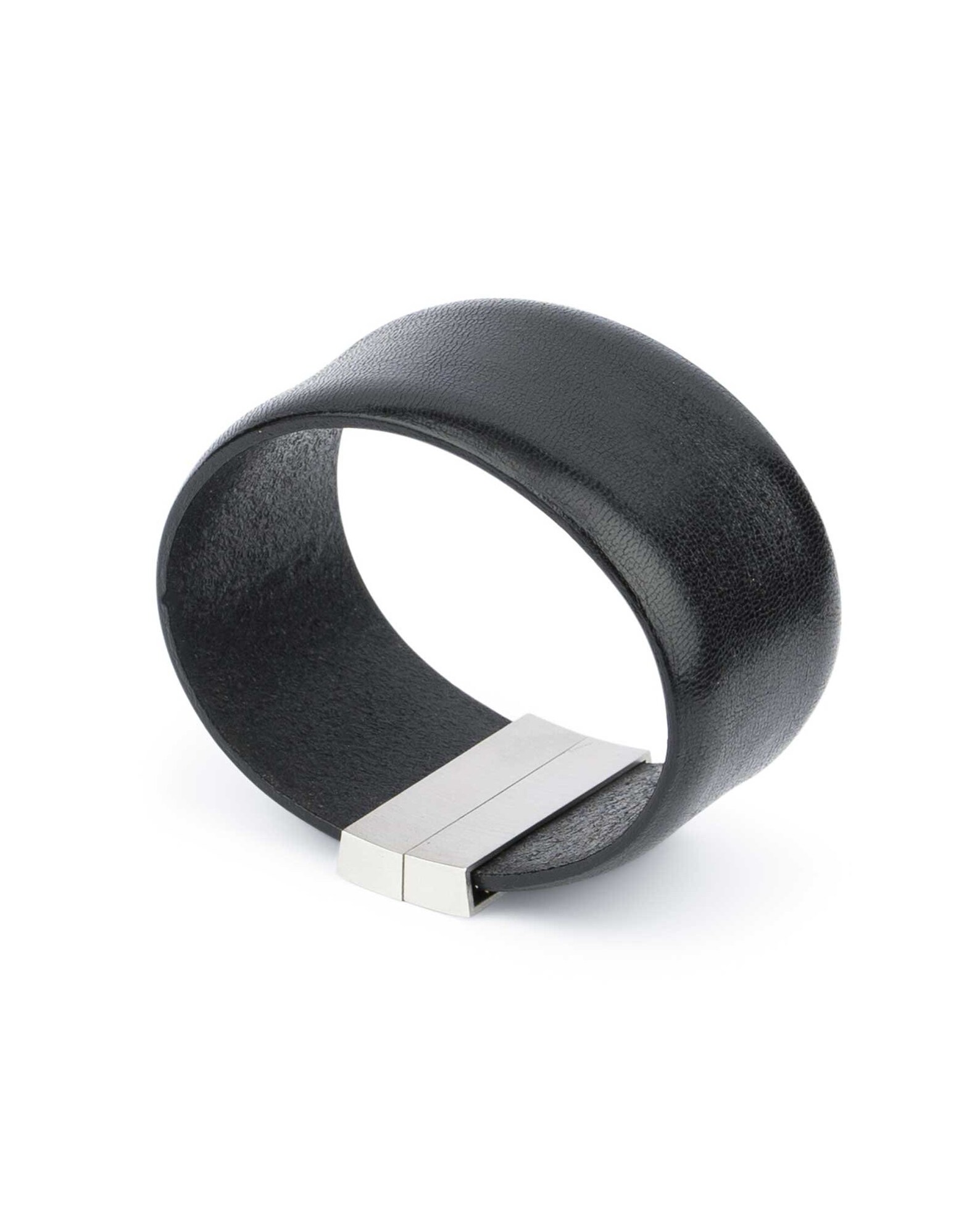 Mens Leather Cuff Bracelet Black Leather Bracelet for Men Cuff Bracelet