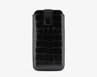 iPhone X case Black Croc iPhone case iPhone X case slim Mens iPhone X case leather Croco embossed Crocodile iPhone X case apple