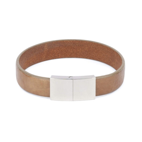 Crocodile Bracelet Brown Leather Bracelet Crocodile Leather