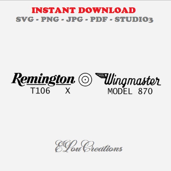 Instant Download - Personal Use - Remington Wingmaster Shotgun - SVG - Studio3 - PNG - JPG