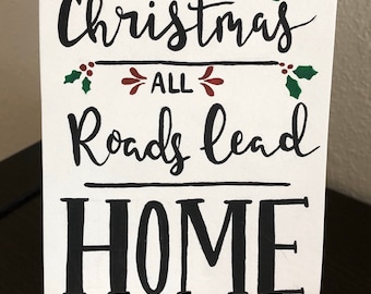 Outdoor//Indoor All Roads Lead Home Wall Decor Novelty Metal Arrow Sign 5/" x 17/"