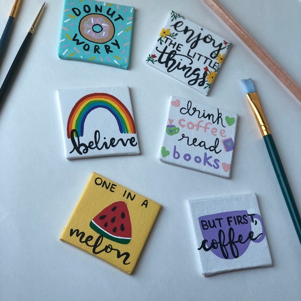 Custom Fridge Magnets -- 2x2 — Fridge magnets — Magnets — Mini canvas — Painted magnets
